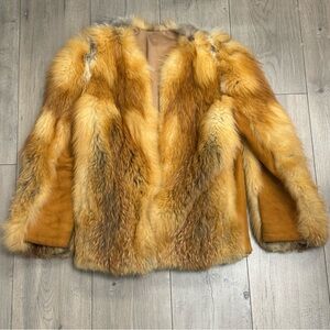 Fine Vintage Red Fox Fur Jacket with Leather Accents Neiman Marcus?